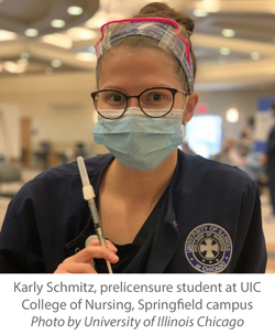  Karly Schmitz, prelicensure student at UIC College of Nursing, Springfield campus, Photo by University of Illinois Chicago