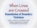 Watch When Lines are Crossed, Remediation of Boundary Violations Video