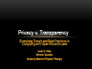 Watch Privacy v. Transparency: Examining Trends and Best Practices for Complying with Open Records Law Video