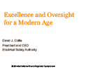 Watch Excellence and Oversight for a Modern Age Video