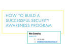 Watch How to Build a Successful Security Awareness Program Video