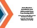 Watch Item Review: Sensitivity & Differential Item Functioning (DIF) Video