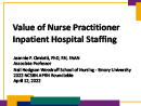 Watch Value of Nurse Practitioner Inpatient Hospital Staffing Video
