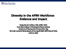 Watch Diversity in the APRN Workforce: Evidence and Impact Video