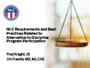 Watch NLC Requirements and Best Practices Related to Alternative to Discipline Program Participation Video