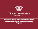 Watch Simulation: Exploratory Survey of Simulation Use in Middle East and North African Prelicensure Nursing Programs Video